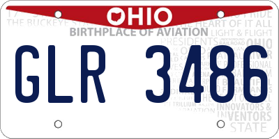OH license plate GLR3486