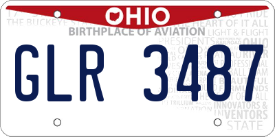 OH license plate GLR3487