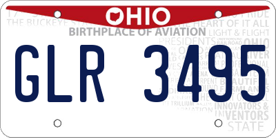 OH license plate GLR3495