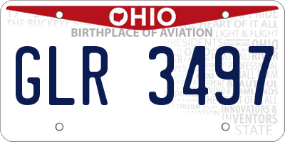 OH license plate GLR3497