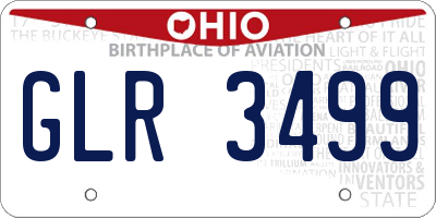 OH license plate GLR3499