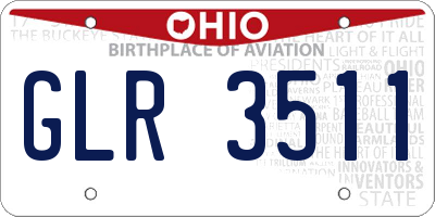 OH license plate GLR3511