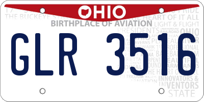 OH license plate GLR3516