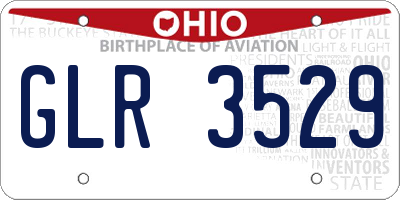 OH license plate GLR3529