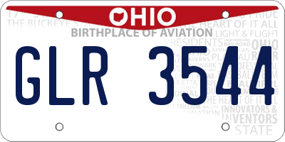 OH license plate GLR3544