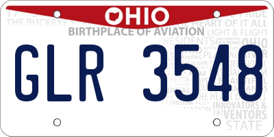 OH license plate GLR3548