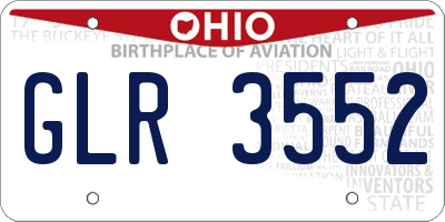 OH license plate GLR3552