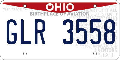 OH license plate GLR3558