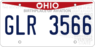 OH license plate GLR3566