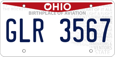 OH license plate GLR3567