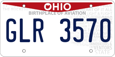 OH license plate GLR3570