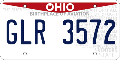 OH license plate GLR3572