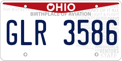 OH license plate GLR3586