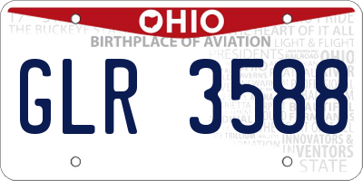 OH license plate GLR3588