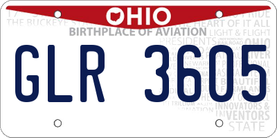 OH license plate GLR3605