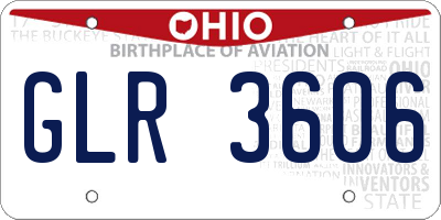 OH license plate GLR3606