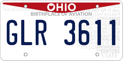 OH license plate GLR3611