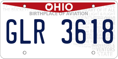 OH license plate GLR3618