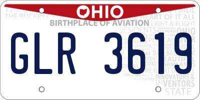 OH license plate GLR3619