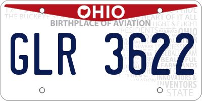 OH license plate GLR3622