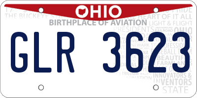 OH license plate GLR3623