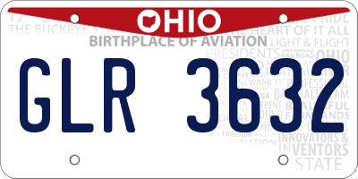 OH license plate GLR3632