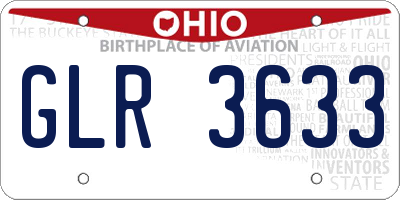 OH license plate GLR3633