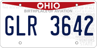 OH license plate GLR3642