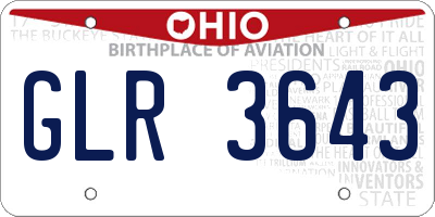 OH license plate GLR3643