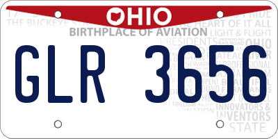 OH license plate GLR3656