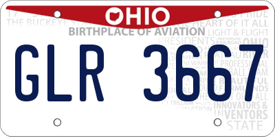 OH license plate GLR3667