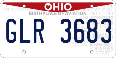 OH license plate GLR3683