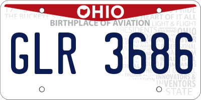 OH license plate GLR3686