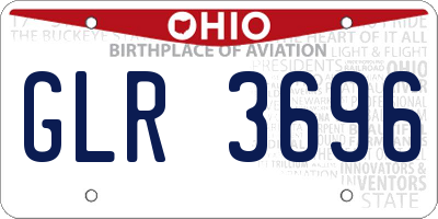 OH license plate GLR3696