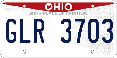 OH license plate GLR3703