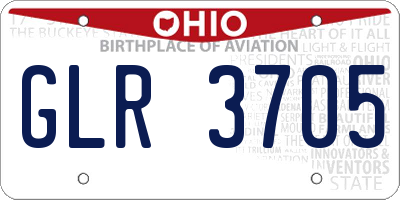 OH license plate GLR3705