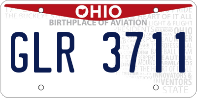 OH license plate GLR3711