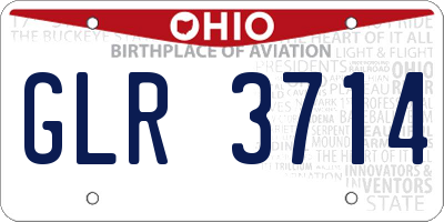 OH license plate GLR3714
