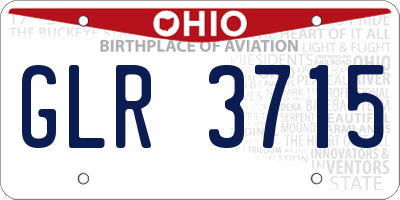 OH license plate GLR3715