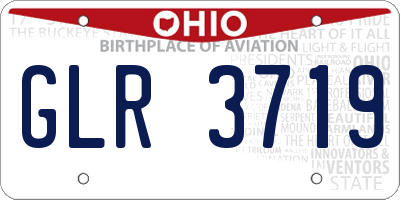 OH license plate GLR3719