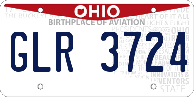 OH license plate GLR3724