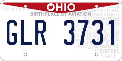 OH license plate GLR3731