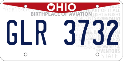 OH license plate GLR3732