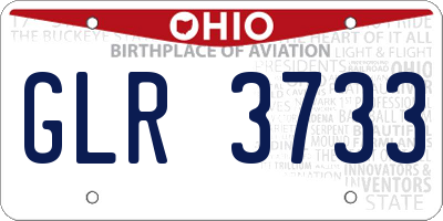 OH license plate GLR3733