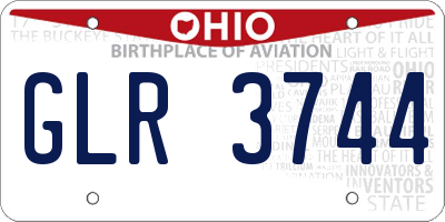 OH license plate GLR3744