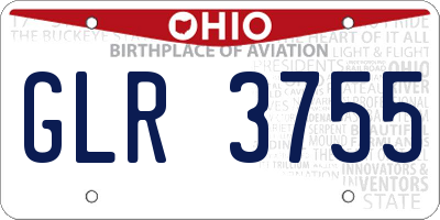 OH license plate GLR3755