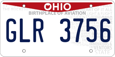 OH license plate GLR3756
