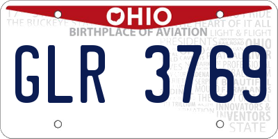 OH license plate GLR3769