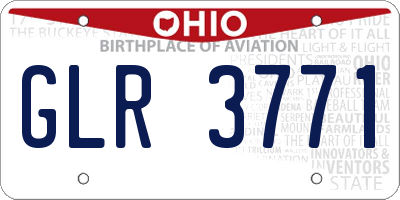OH license plate GLR3771
