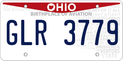 OH license plate GLR3779
